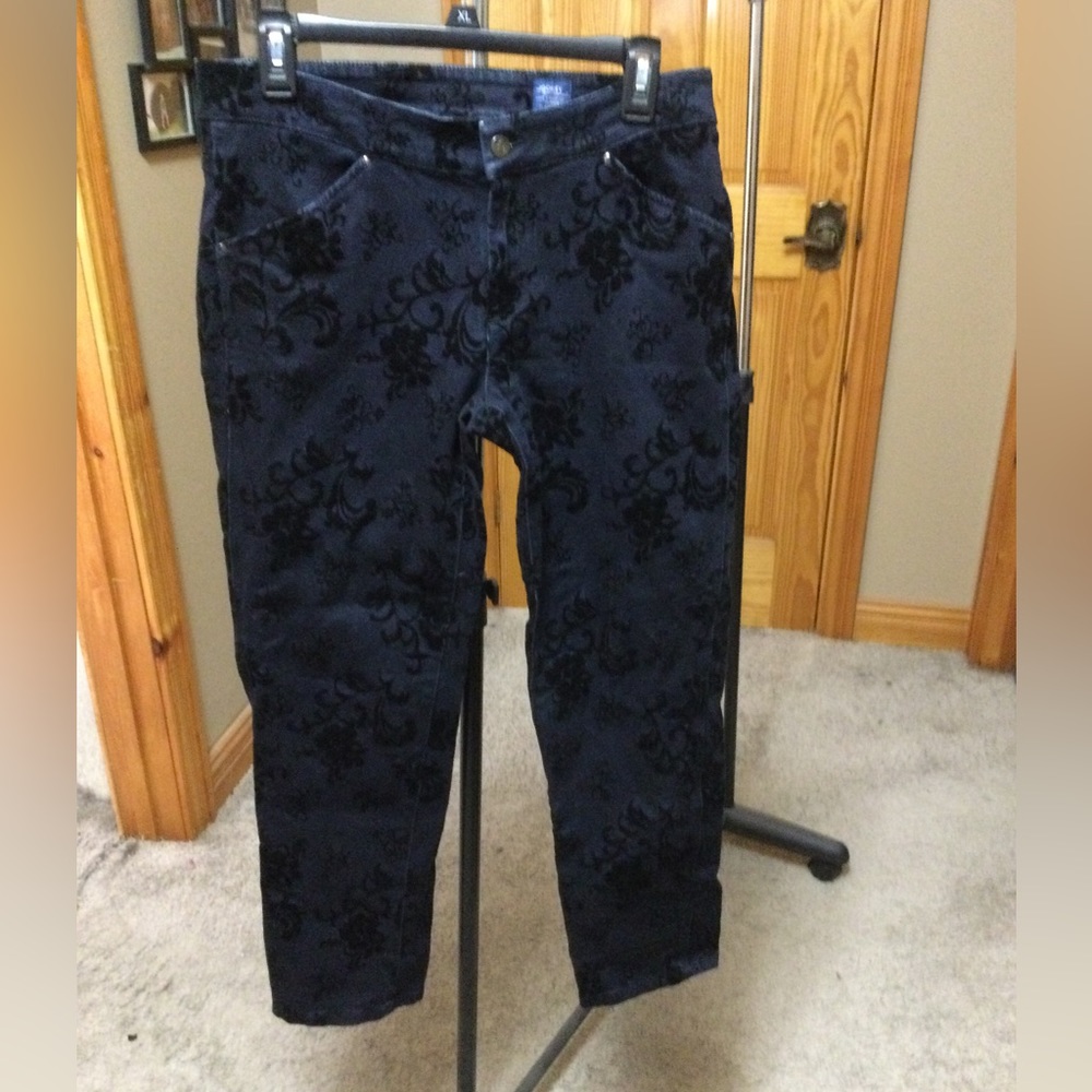 Jockey Jean With Velveteen Floral Pattern